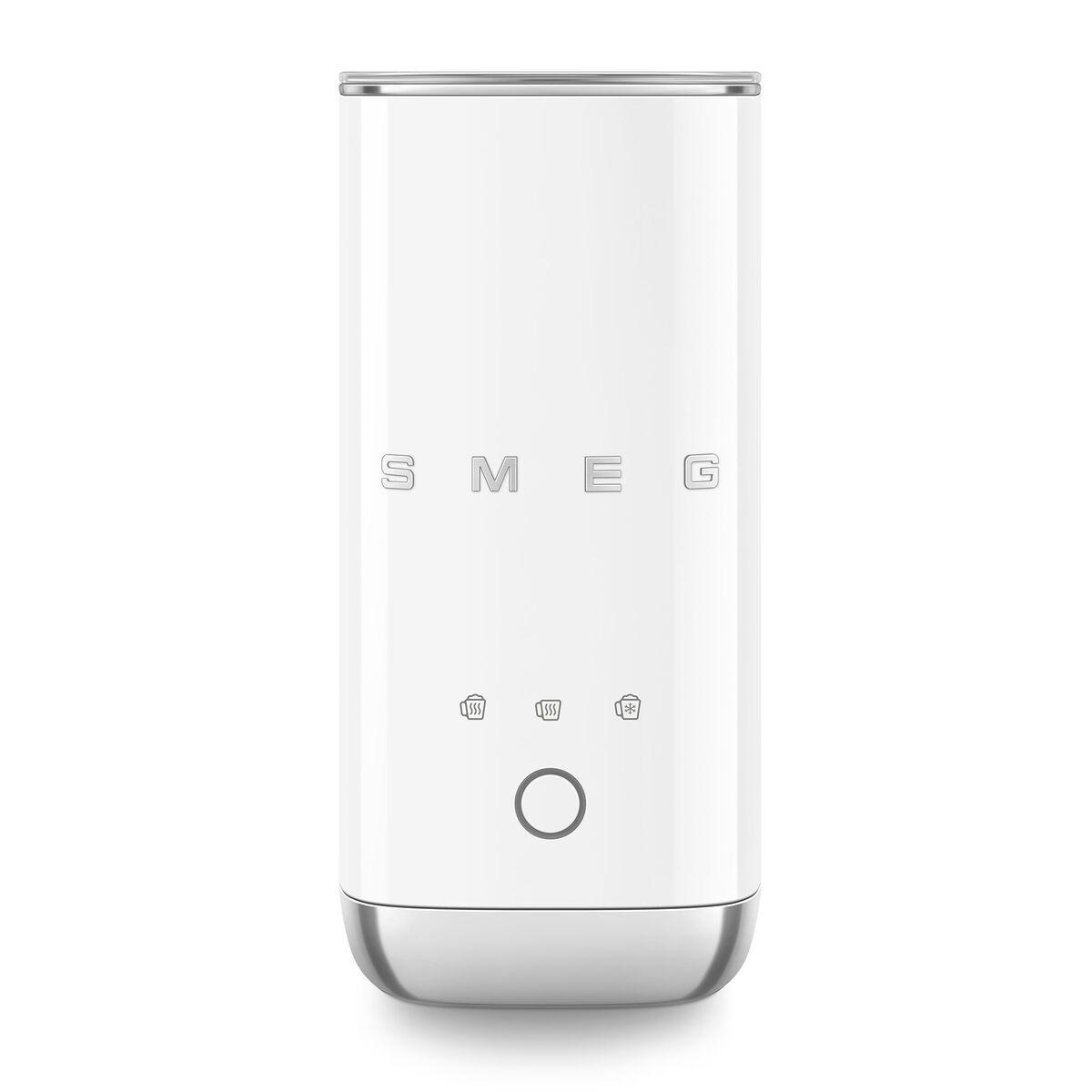 Hvit Smeg Mini-melkeskummer med tre programikoner